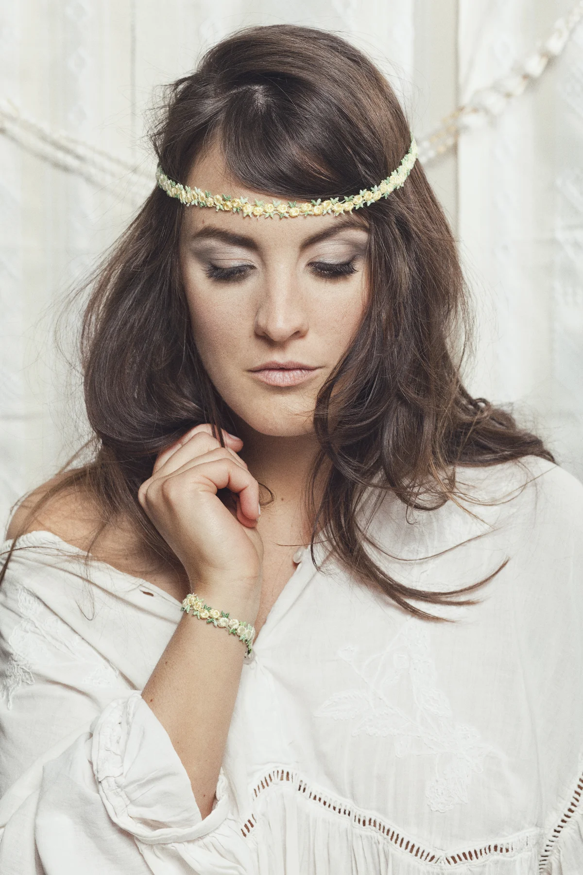   Flowerchild headband (details here) &nbsp;+  Flowerchild bracelet (details here)  