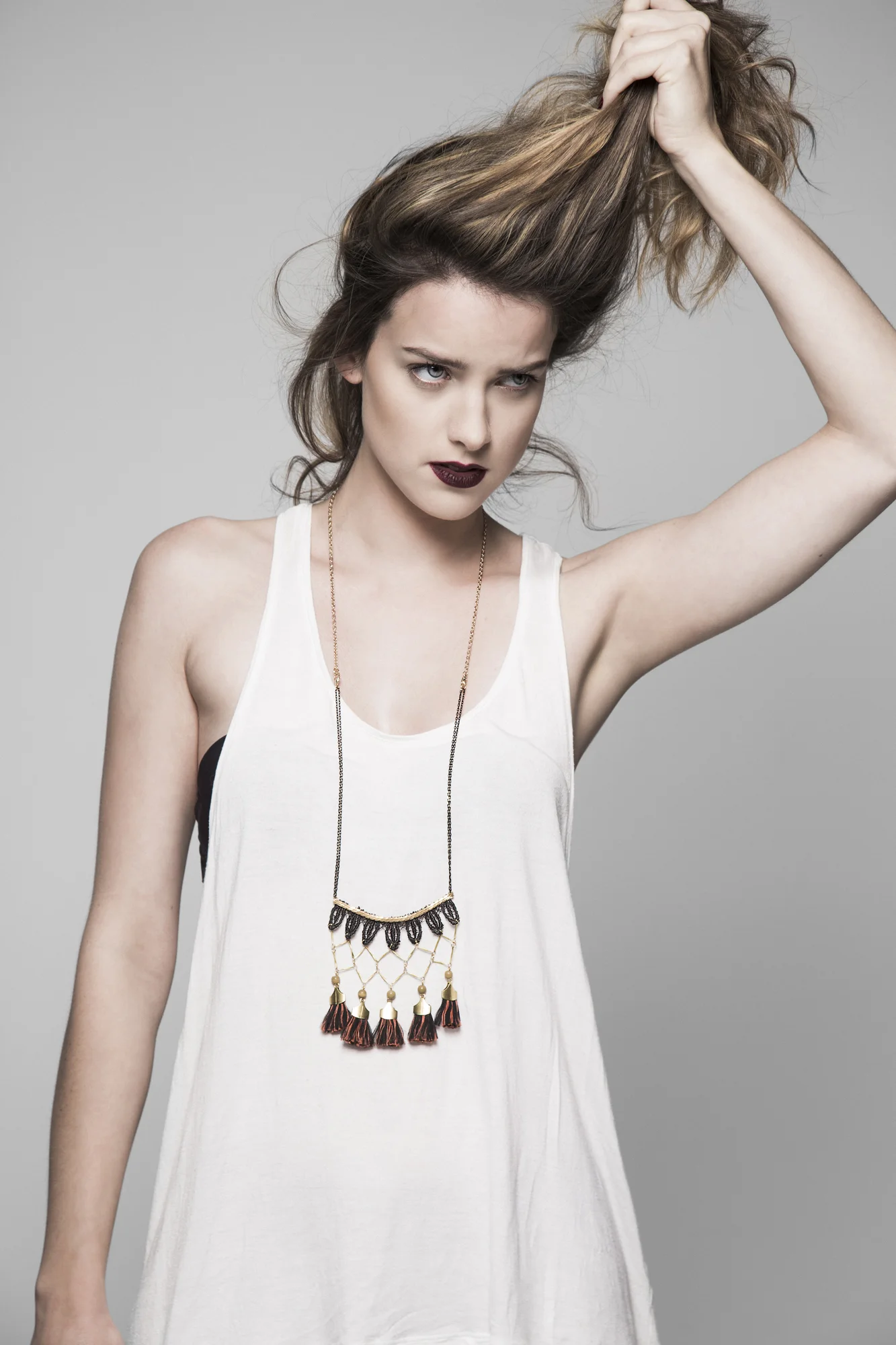   Cali necklace (details here)  