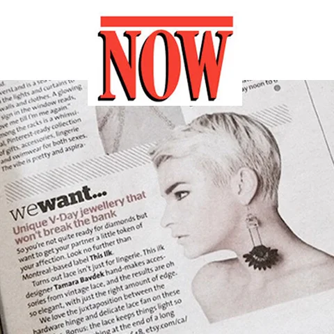  UNIQUE V-DAY JEWELRY THAT WON'T BREAK THE BANK  Toronto's Now newspaper /&nbsp;February 2015   Read more&nbsp;here  