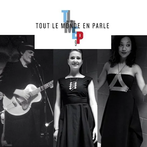 THE 4 AILES QUATUOR ACCOMPANYING JEAN LELOUP & WEARING THIS ILK JEWELRY Tout le monde en parle TV show / February 1st 2015