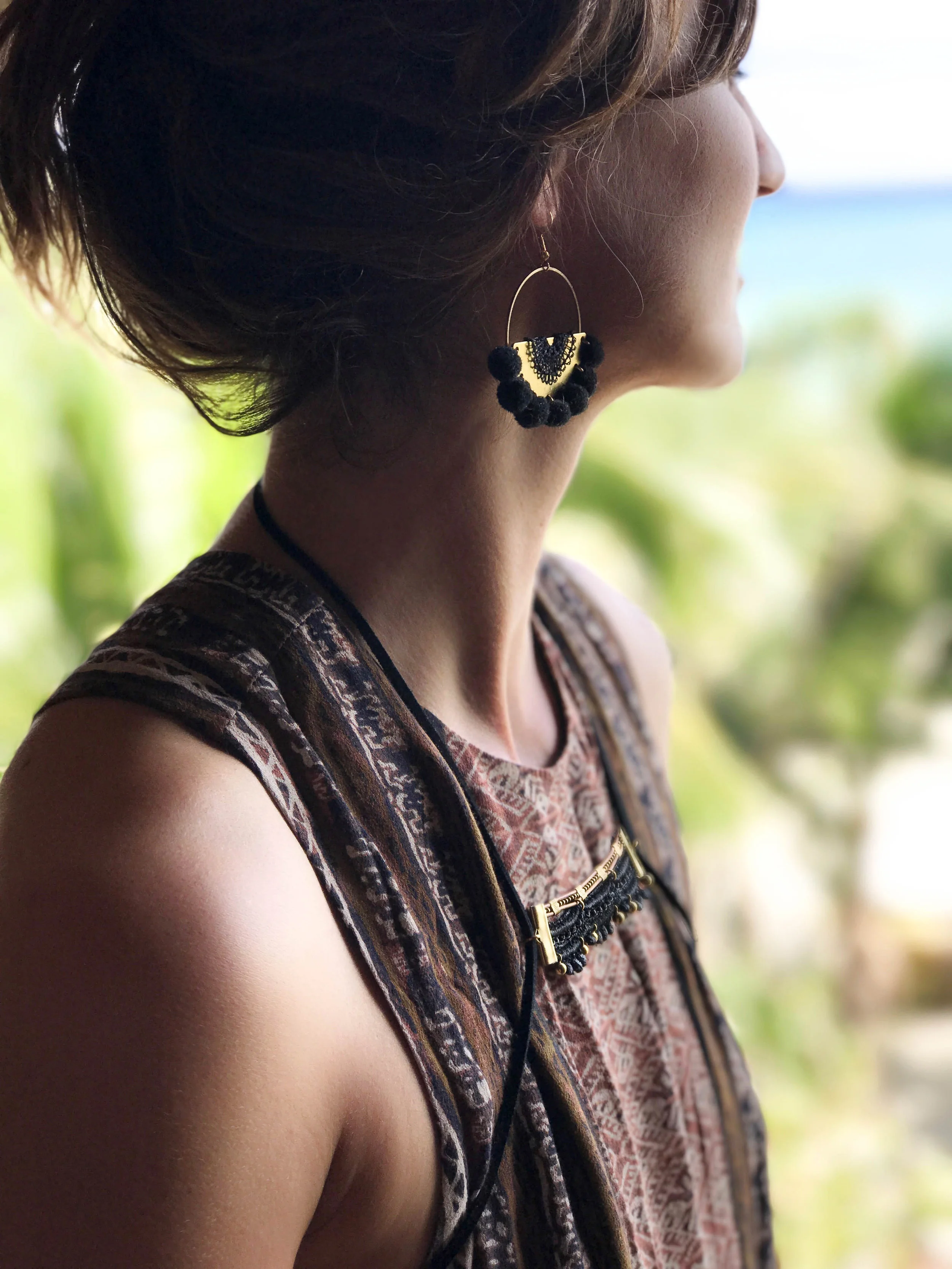   Poppy earrings (click here for details)  &amp;  Percia body harness (click here for details)  