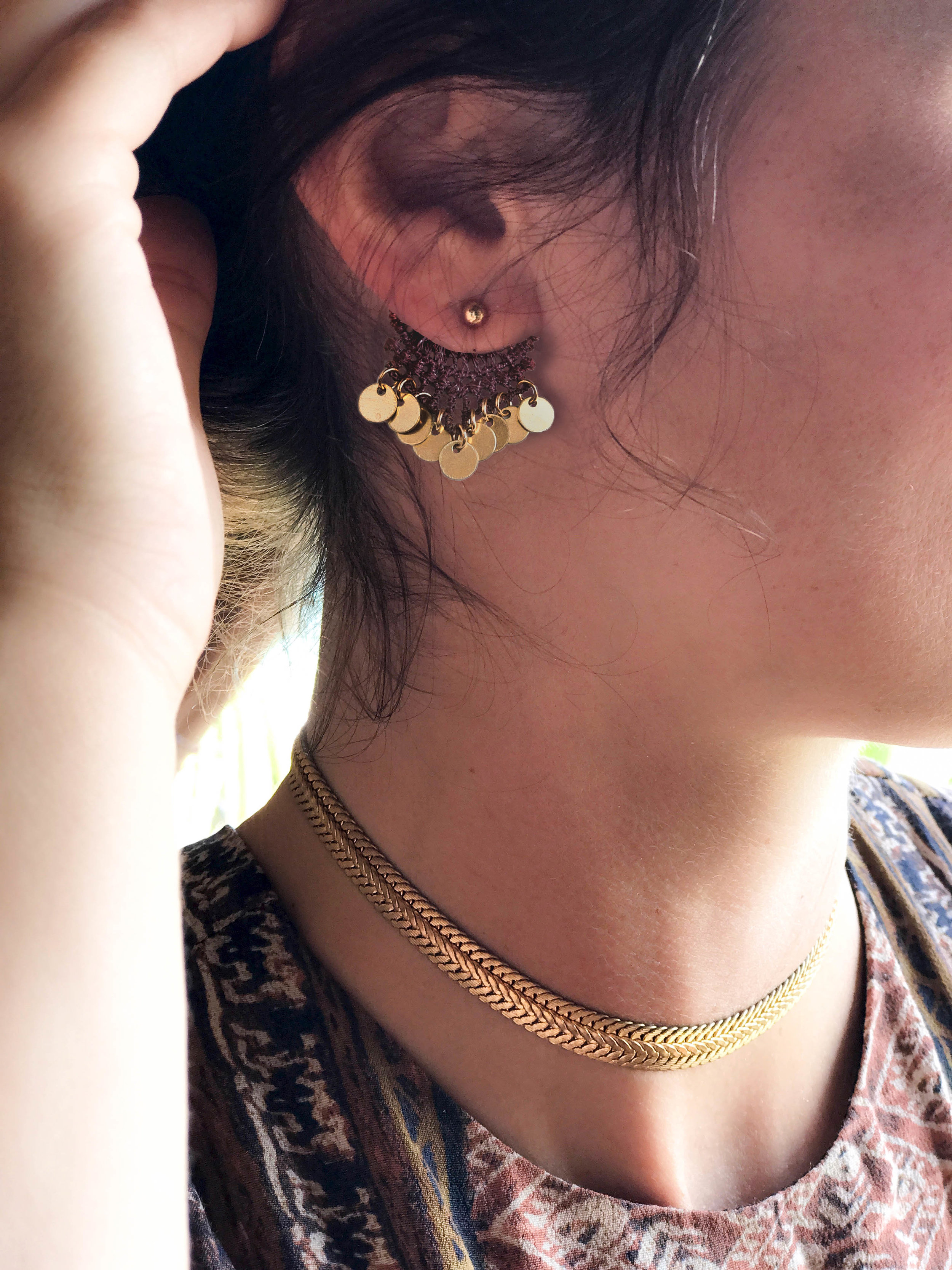   Erth ear jacket earrings &nbsp;(click here for details)  &amp;  Emsel choker &nbsp;(click here for details)  