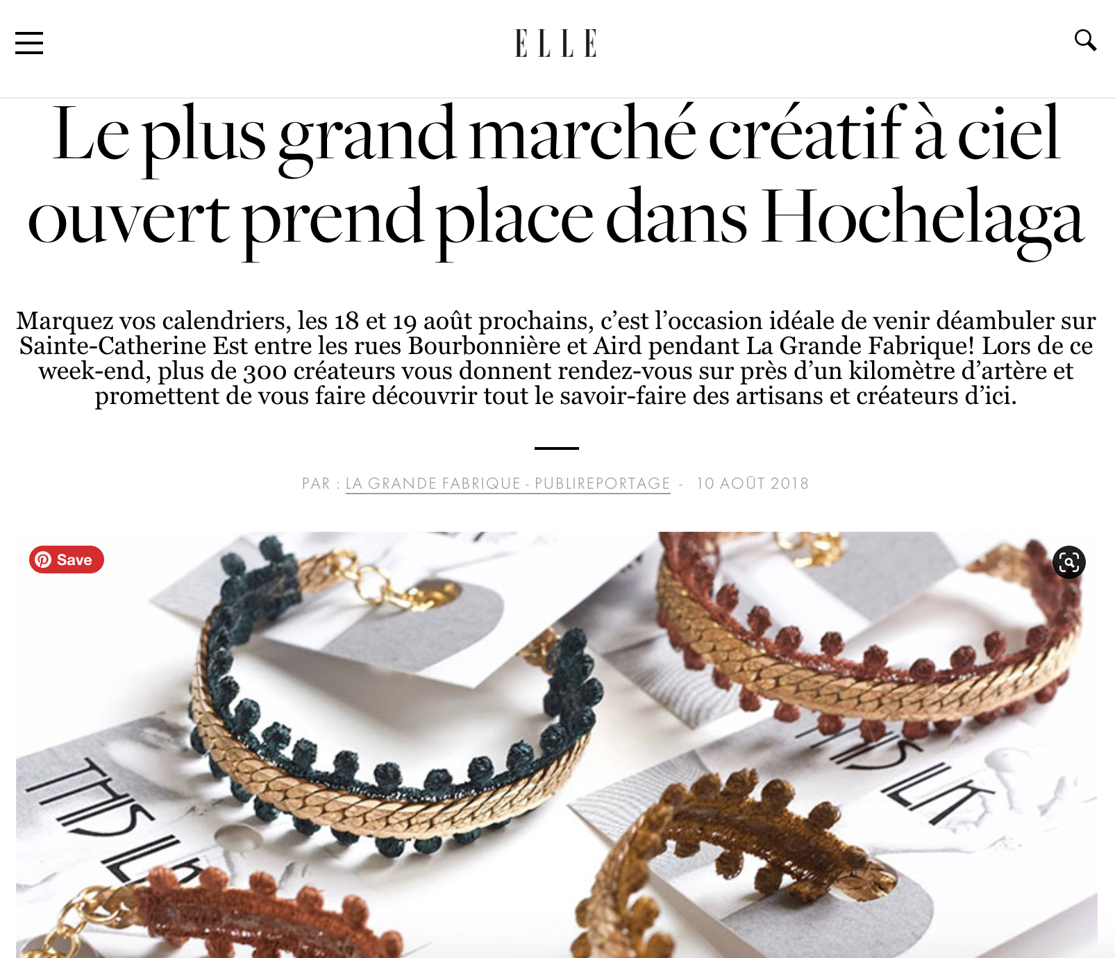  ELLE Québec // August 2018  