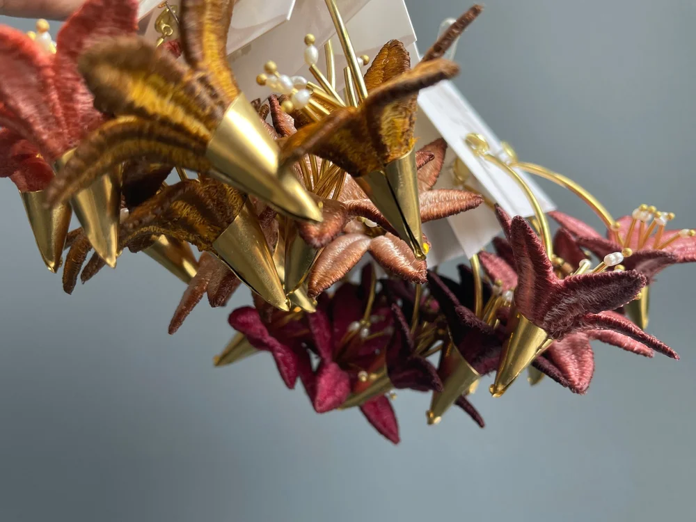 Lilium earrings — This Ilk - Vintage lace statement jewelry