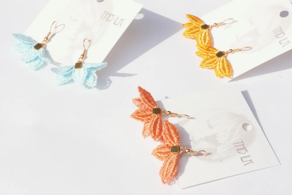Petalum short earrings — This Ilk - Vintage lace statement jewelry