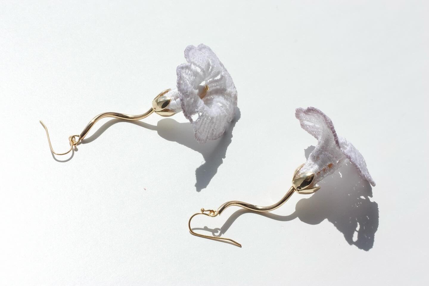 The Morning Glory earrings are perhaps the most literal representation of a flower. A flower that has too short of a lifespan to wear in our Natural Specimen earrings&hellip; the vintage lace option is far more durable 😉 

As I get back on top of th