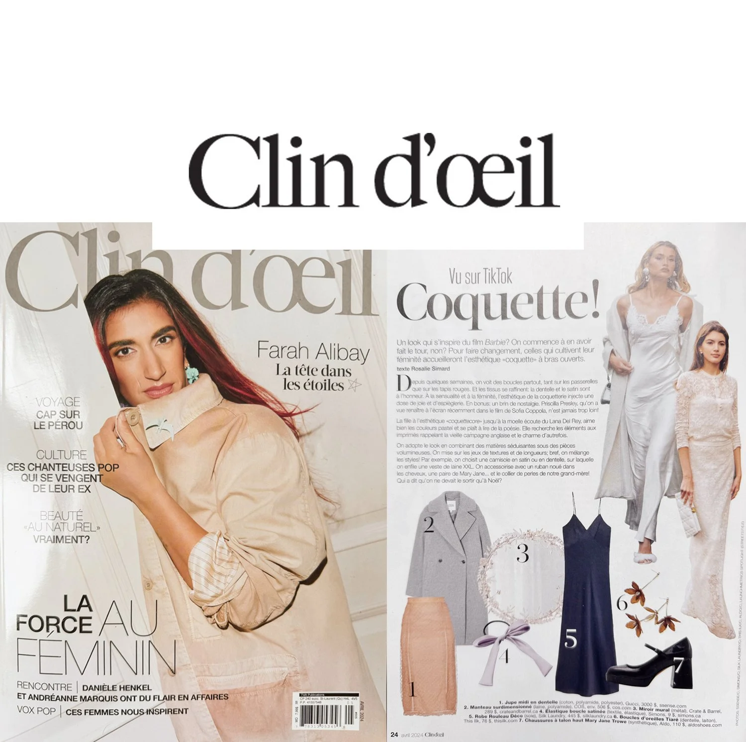  Clin d’oeil, April 2024 