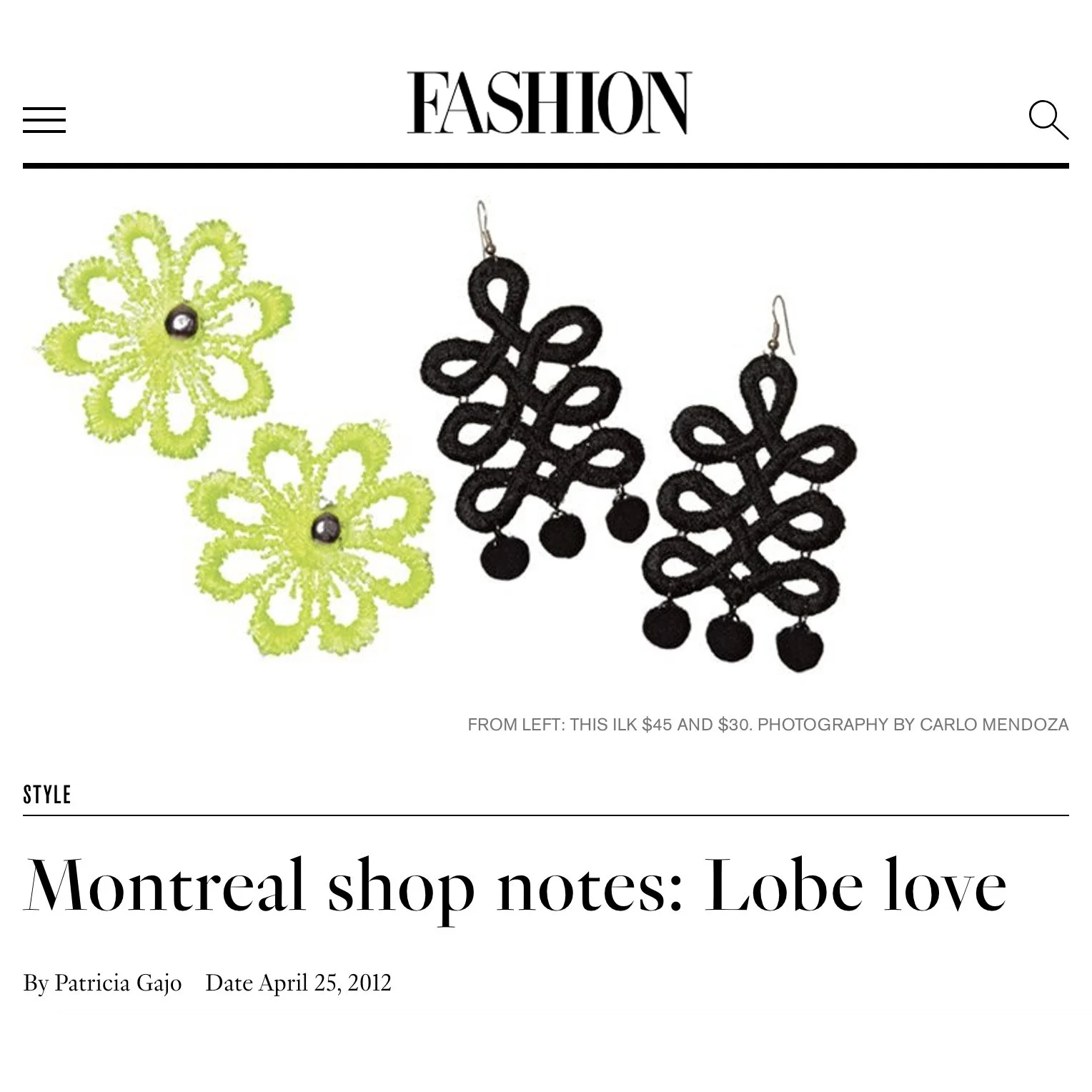  FASHION magazine, April 25th 2012 