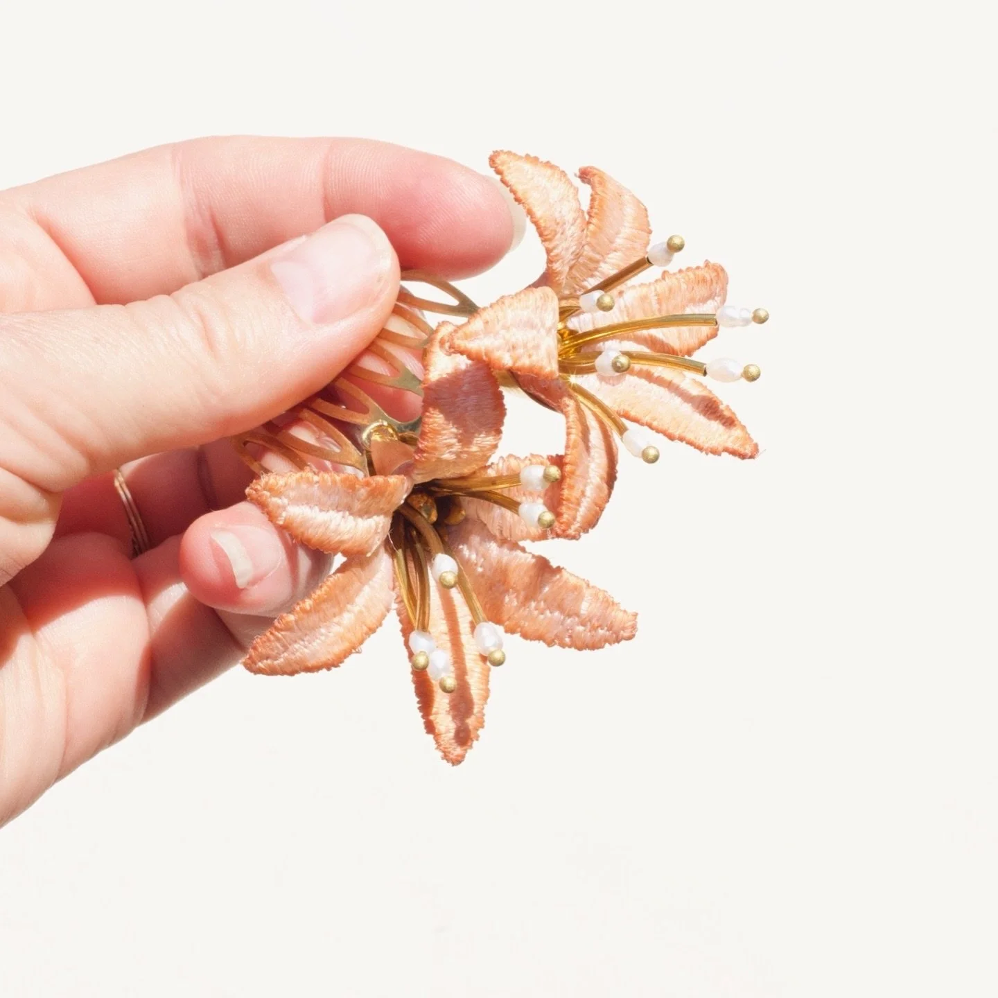 Lace lilies for your hair&hellip; I don&rsquo;t purposely design wedding pieces but I am considering doing a bit of a special edit to allow me to make one-off crazy time consuming pieces for this specific purpose and to fulfill my creative soul&helli