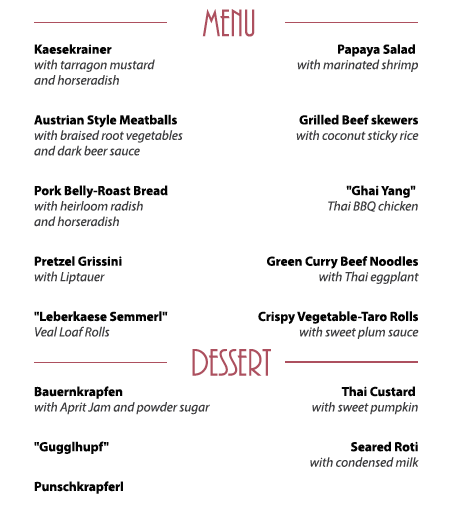 *menu is subject to change 
