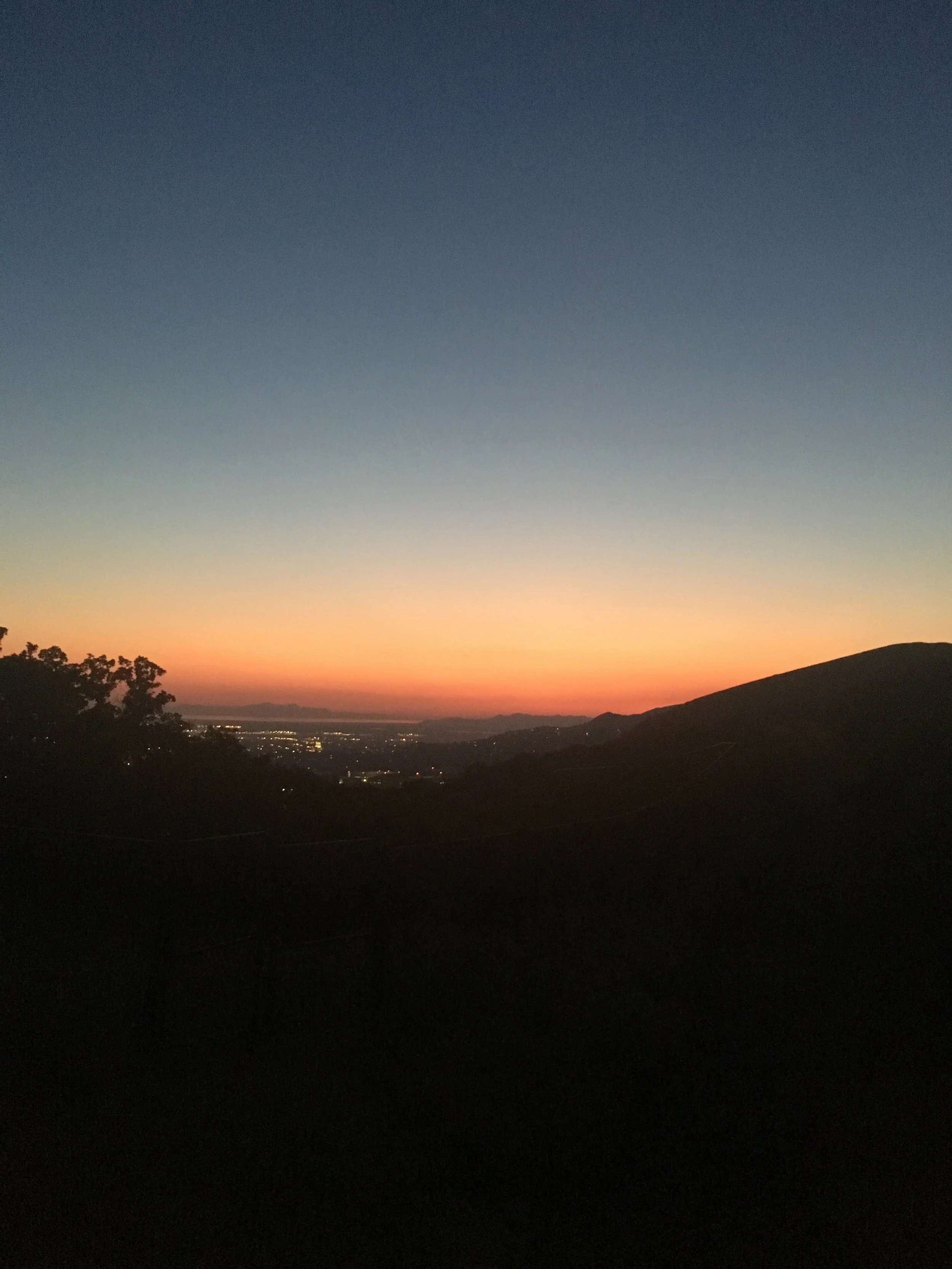 Looking into the city from our hike.