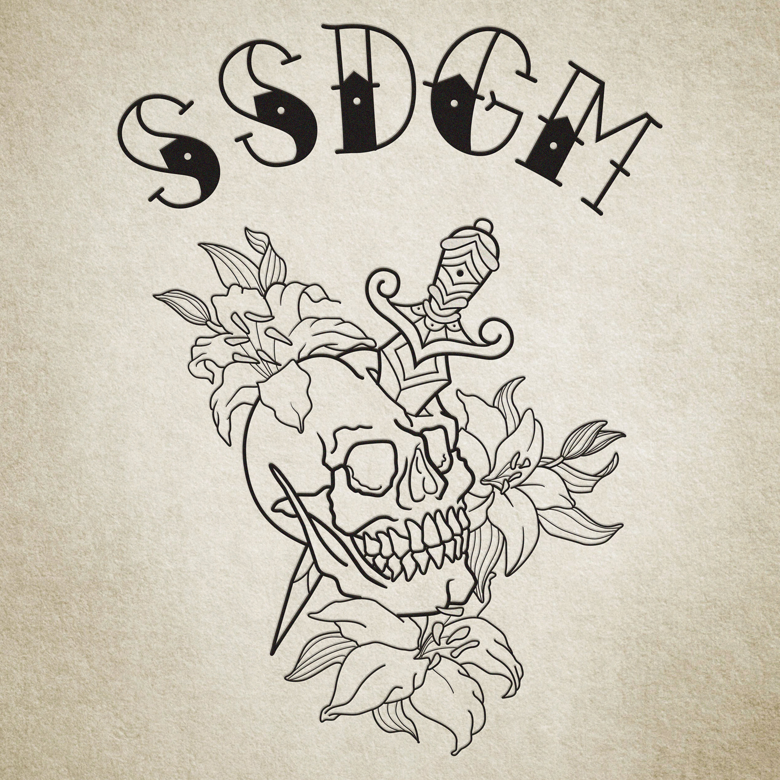 SSDGM Lettering &amp; Skull