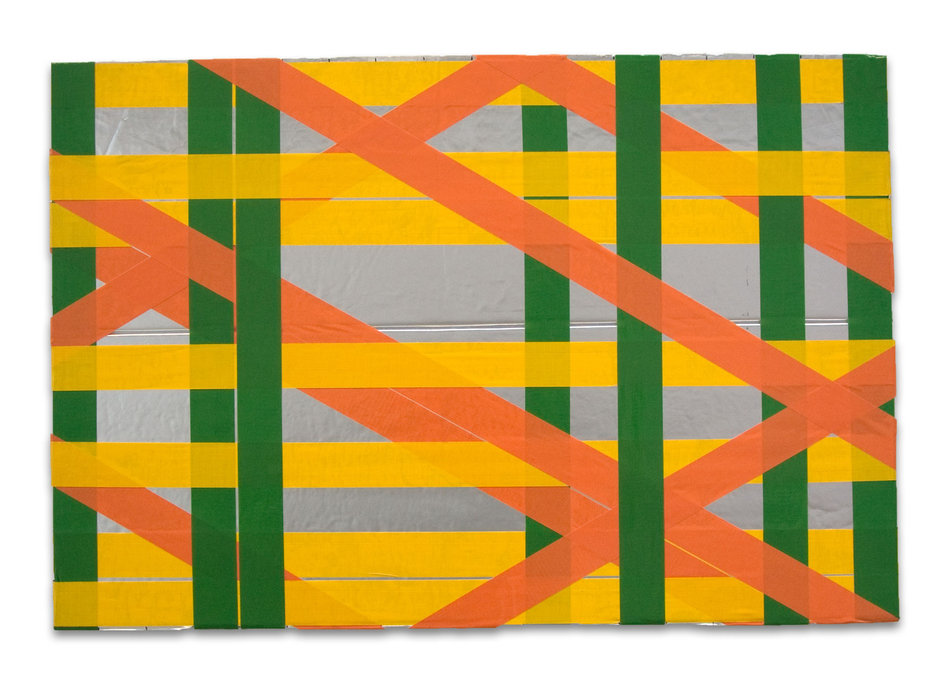 Serene - EXURBS , 2015. 36 x 24 in (91.44 x 60.96 cm). colored duct tape on reflective insulation.