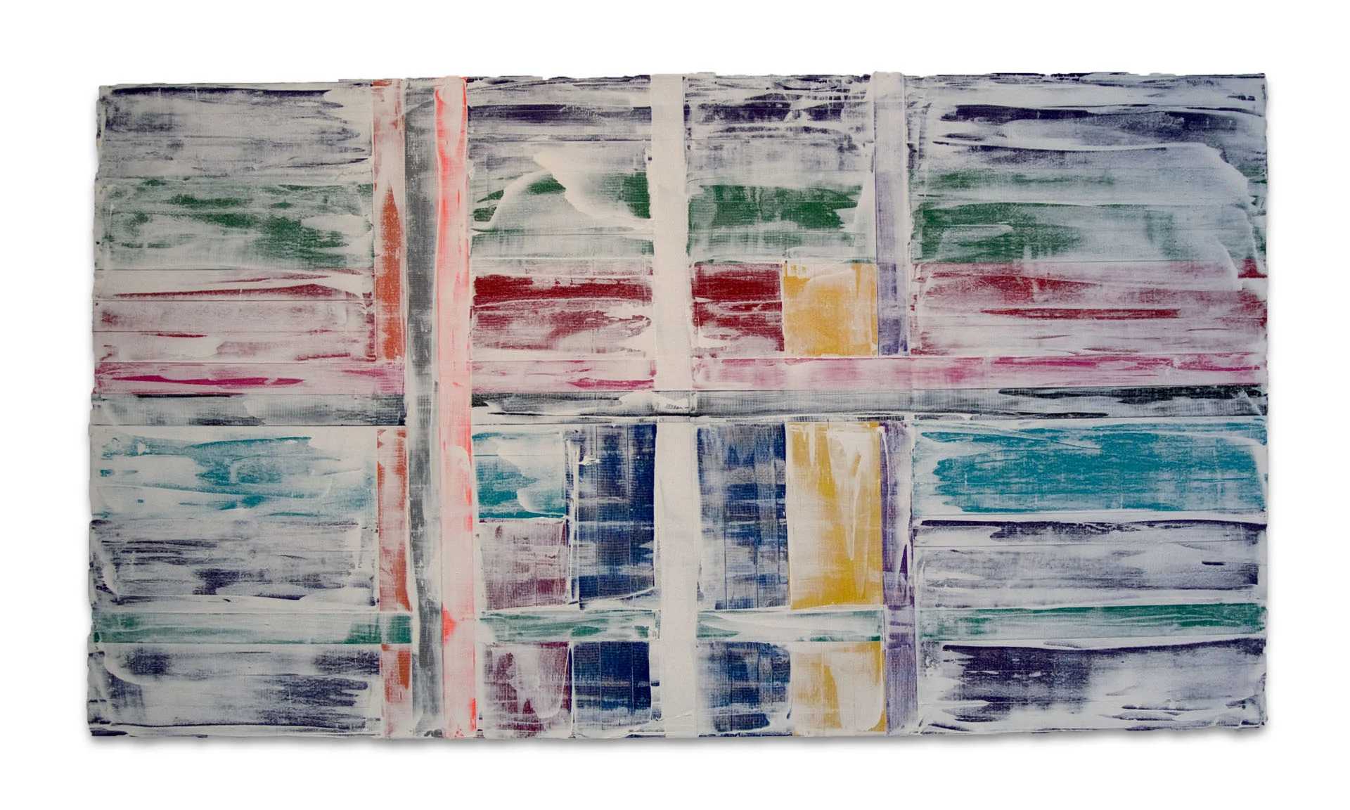 Sea Shanty , 2015. 72 x 40 in (182.88 x 101.6 cm). gesso and colored duct tape on canvas.