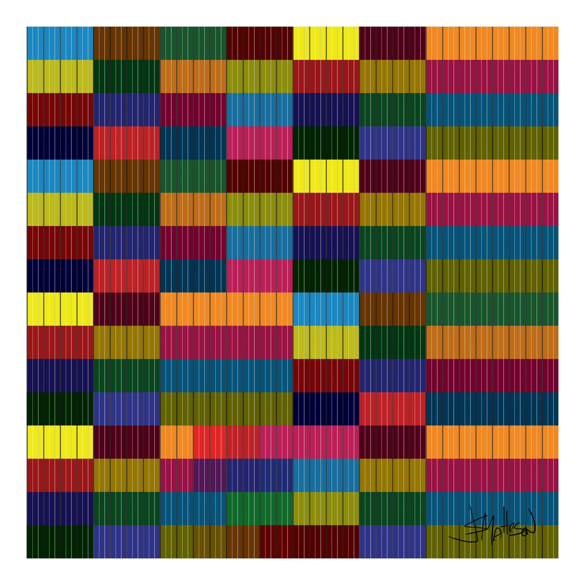 Notes II, Autumn Leaves in Em - TRANSLATIONS , 2016. 44 x 44 in (111.76 x 111.76 cm). digital art print.