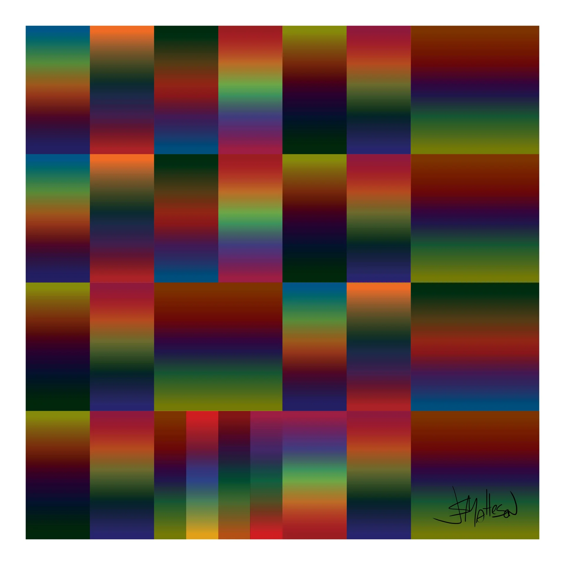 Chords II, Autumn Leaves in Em - TRANSLATIONS , 2016. 44 x 44 in (111.76 x 111.76 cm). digital art print.