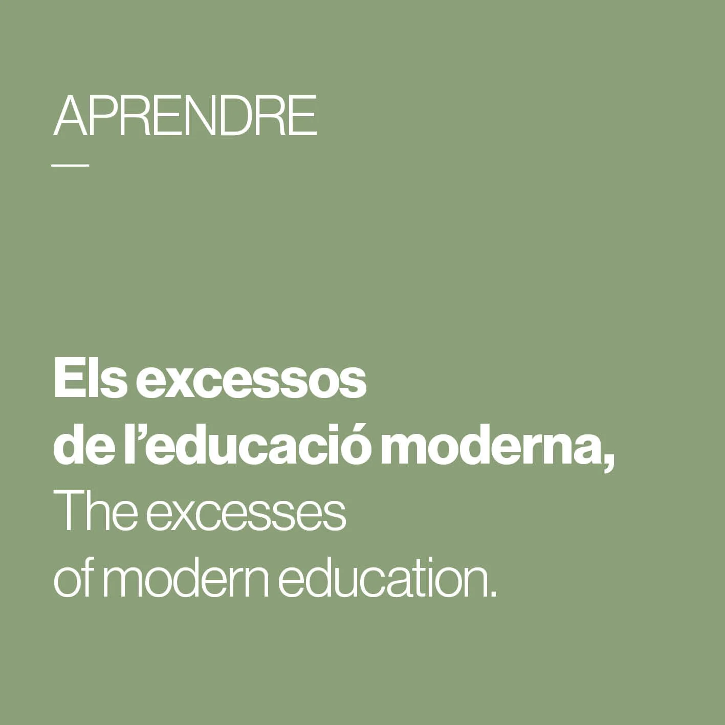      &nbsp;      &nbsp;       
  
         Els excessos 
en l’educació moderna      The excesses 
of modern education   
  
 
      &nbsp;        &nbsp;      










































  

    
  
     

      

      
         
     