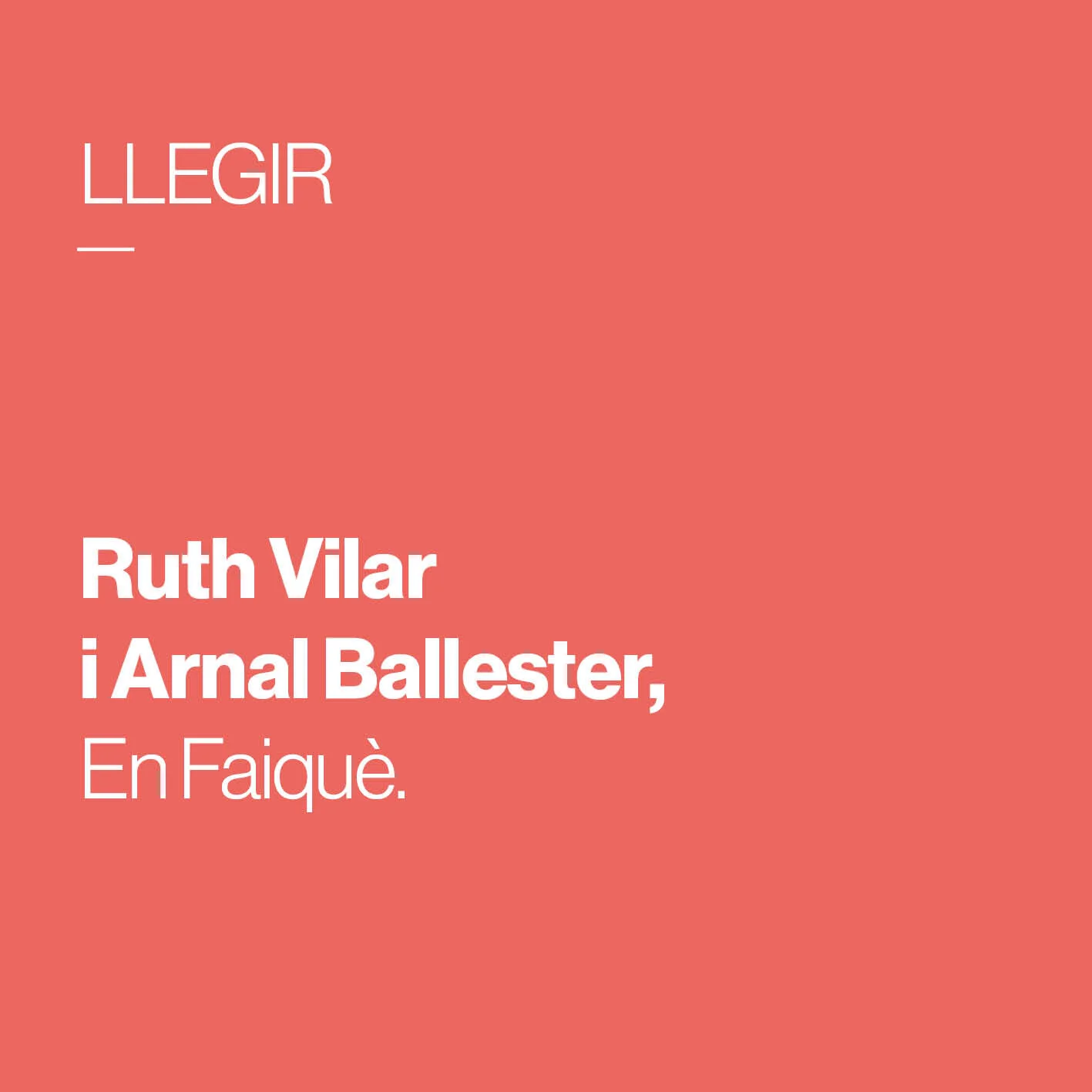        &nbsp;       
  
         Ruth Vilar i Arnal Ballester      En Faiquè   
  
 
      &nbsp;        &nbsp;      










































  

    
  
     

      

      
         
          
        
        

        
       
