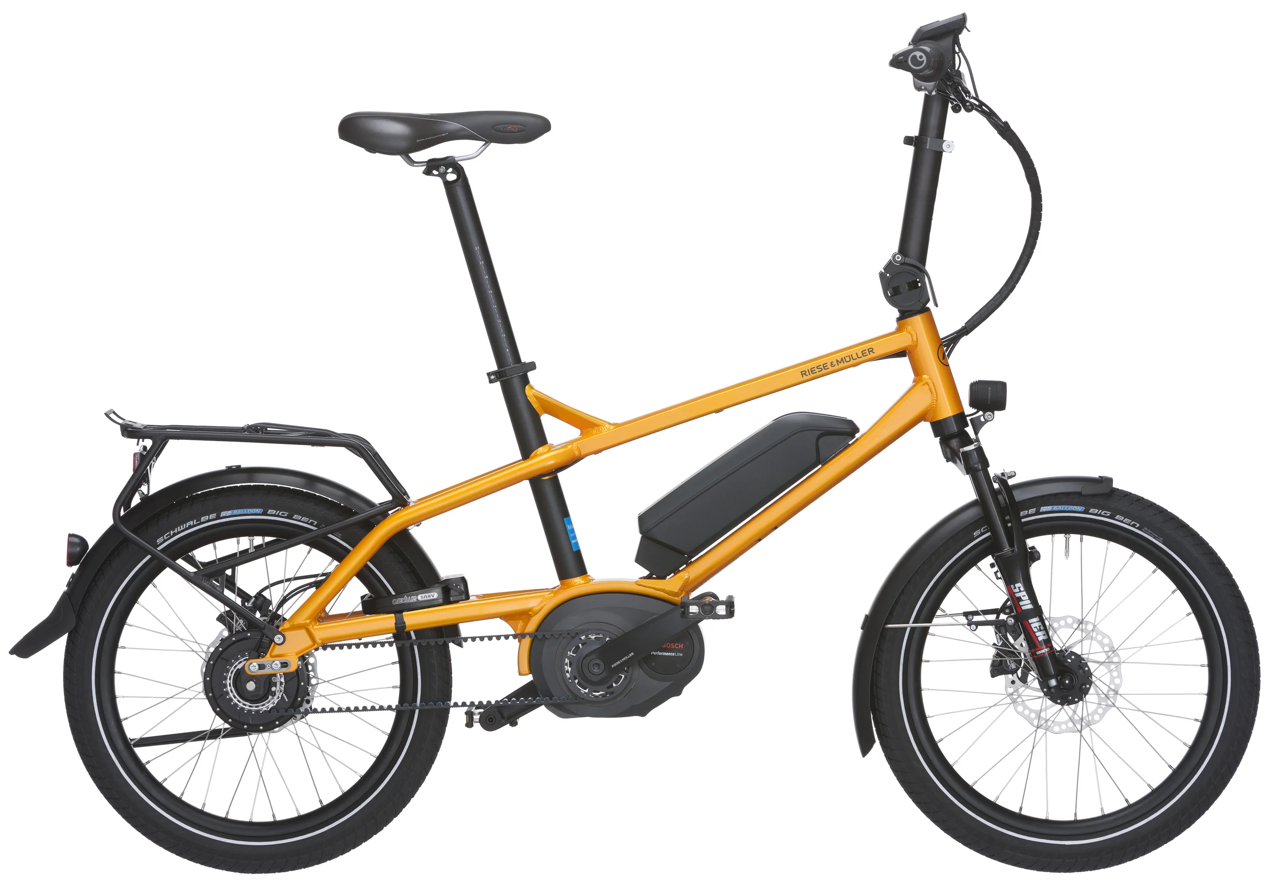 Riese&Müller Tinker : cyan / schwarz / orange: Kompaktrad mit 20"-Laufrädern für die unkomplizierte urbane Mobilität. Die 20" Version des erfolgreichen und "red dot" design prämierten Modelles Charger. Immer mit Nabenschaltung ENVIOLO wartungsarm, Gates Riemenatrieb und BOSCH PerformanceCX Mittelmotor - dann noch 20Zoll Räder, klappbarer und höhenverstellbarer Lenker, lange Sattelstütze für alle Körpergrößen - ein genialer Wurf des R&M Entwicklerteams aus Darmstadt. Als Pedelec (ab 3899,-€) wie auch als S-Pedelec (HS- Modell) möglich (3999,-€). —- BEI UNS AB 2999,-