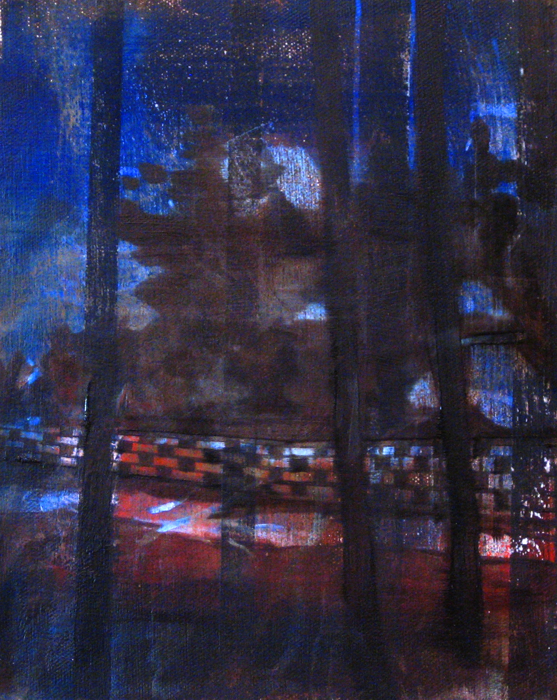   Night Walk   10 x 8  Oil On Canvas  2010 