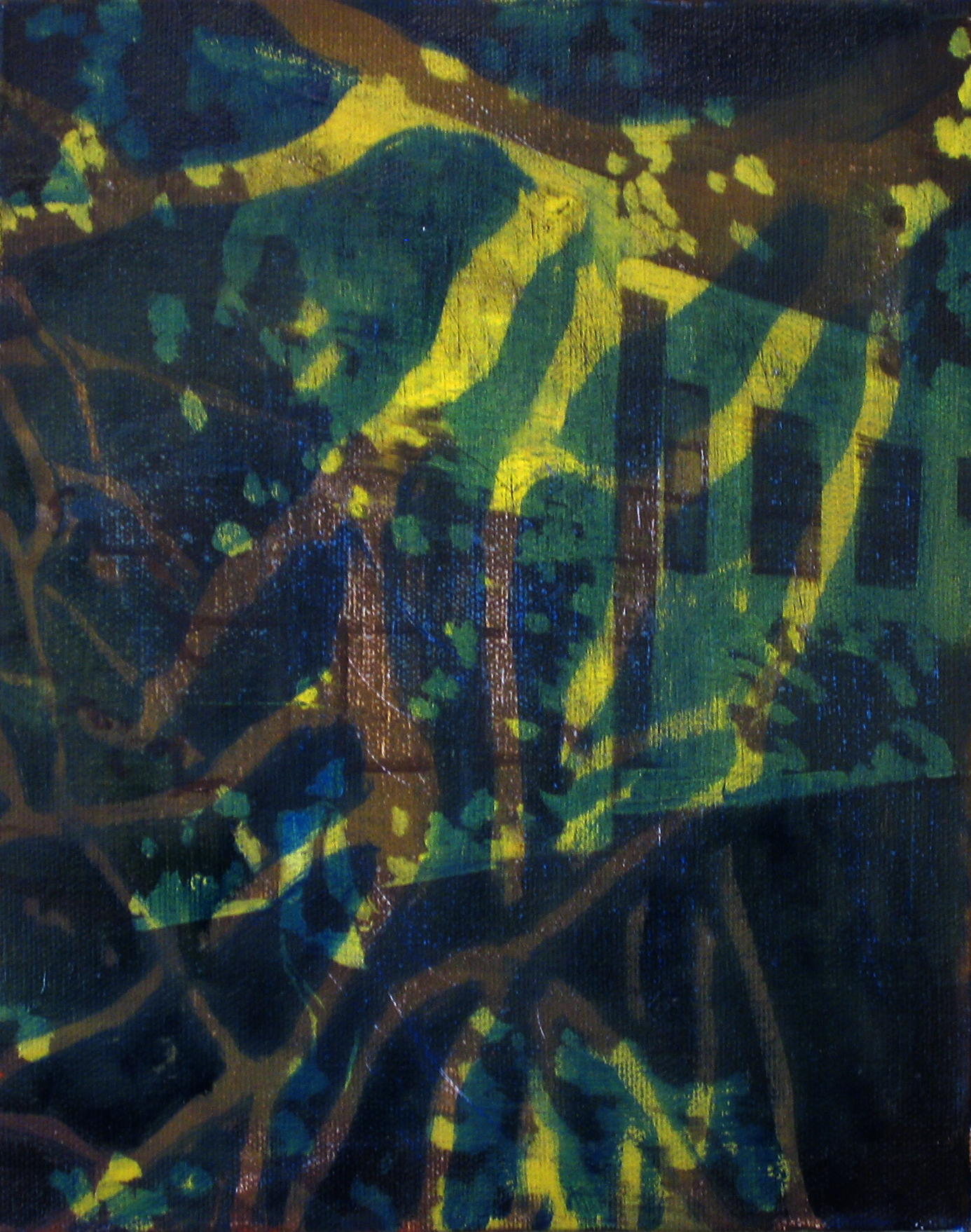   School Trees   10 x 8  Oil On Canvas  2010 