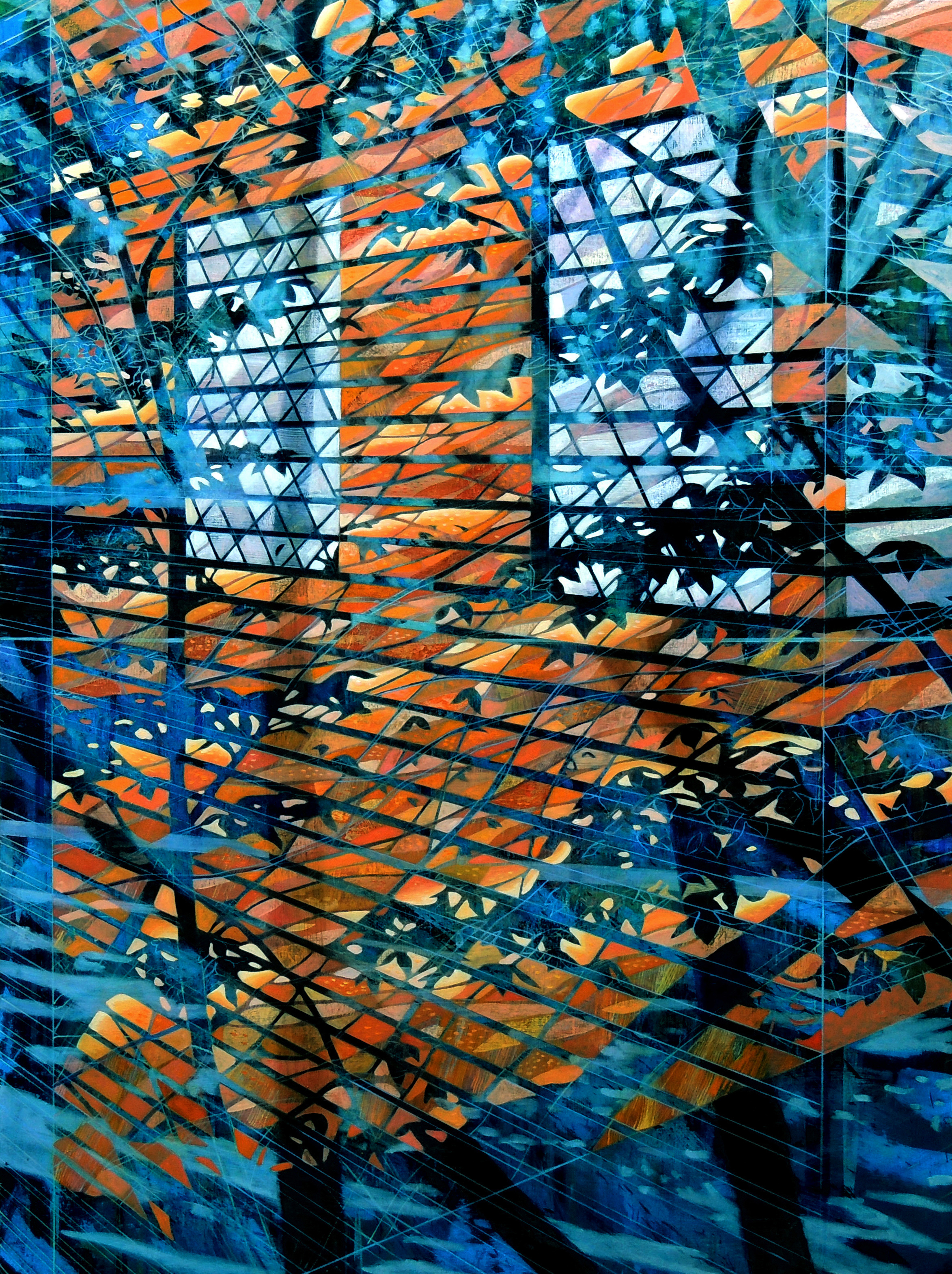   San Mateo Wall   48 x 36  Oil on Canvas  2014 
