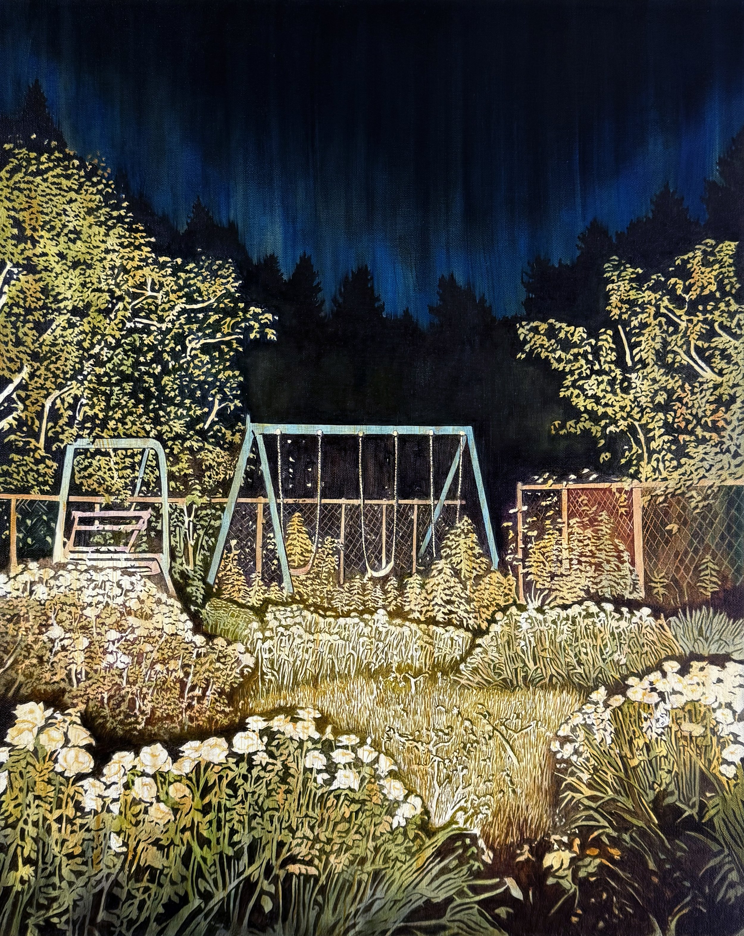   Moonlight Swings   24”x30”  Oil On Canvas  2025 