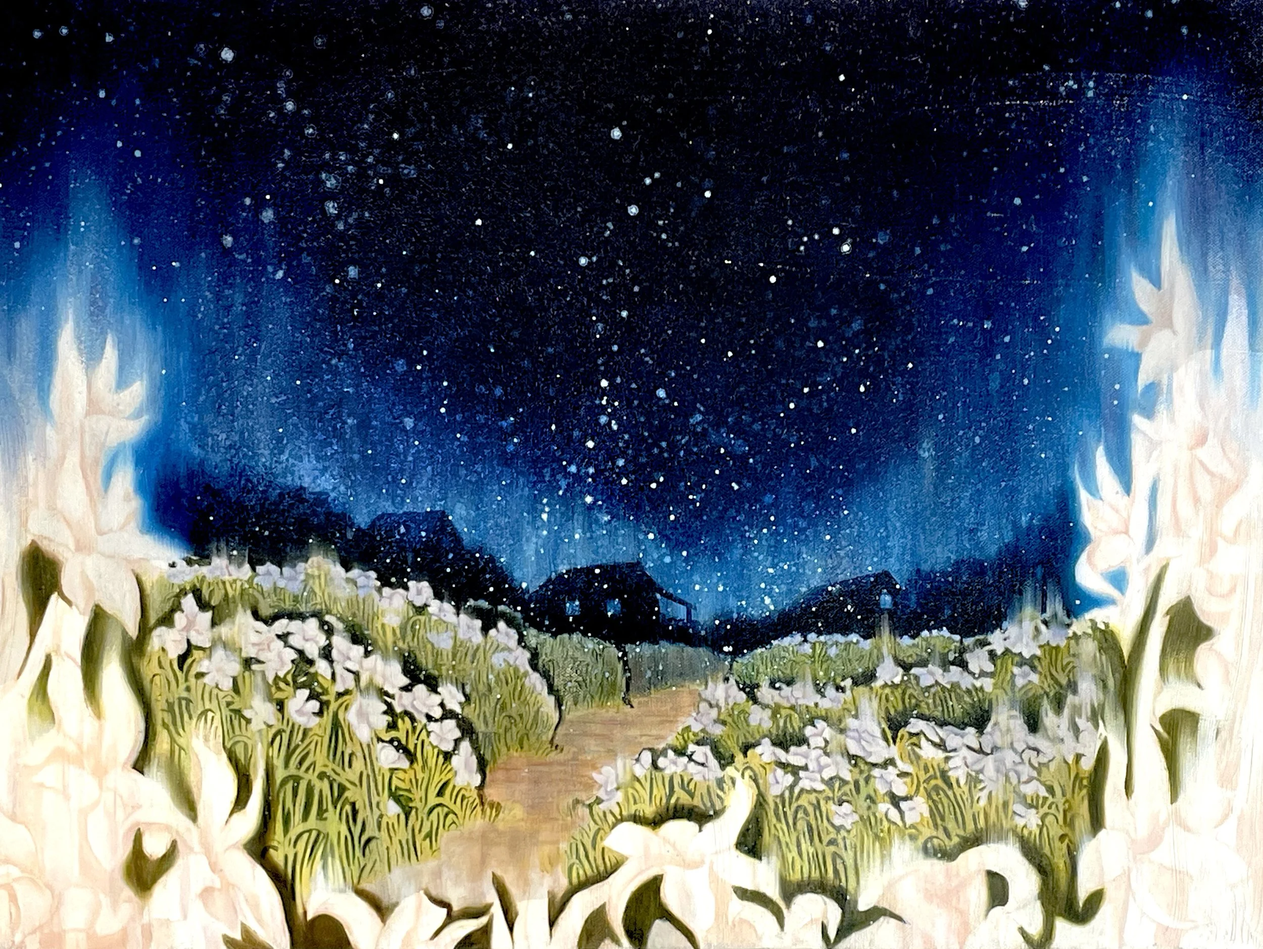   The Orchid Fields    20” x 16”  Oil On Canvas  2025 