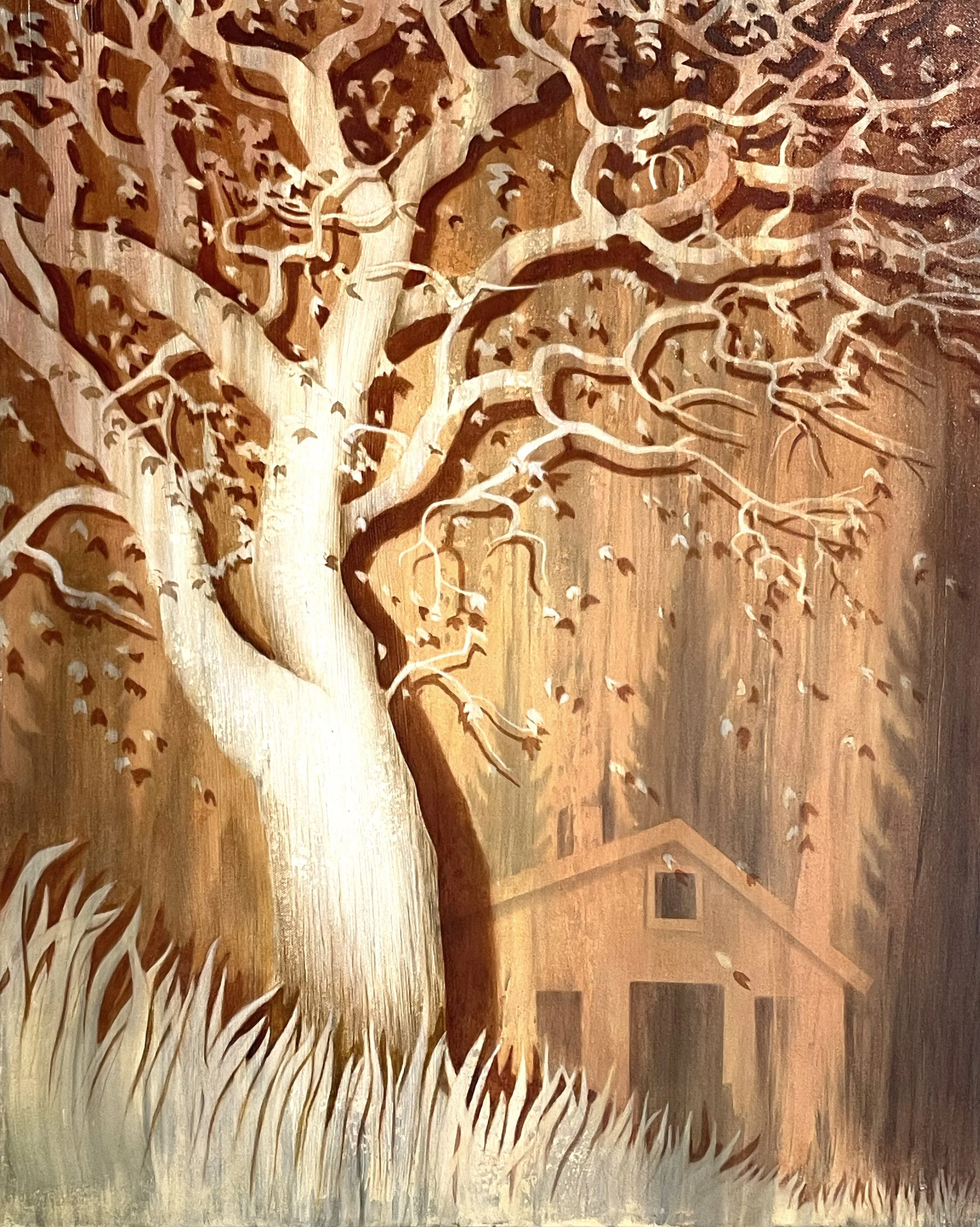   The White Oak   30” x 24”   Oil On Canvas  2024 