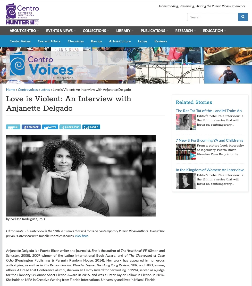 Sometimes an Interview Reveals You to Yourself: "Love is Violent"