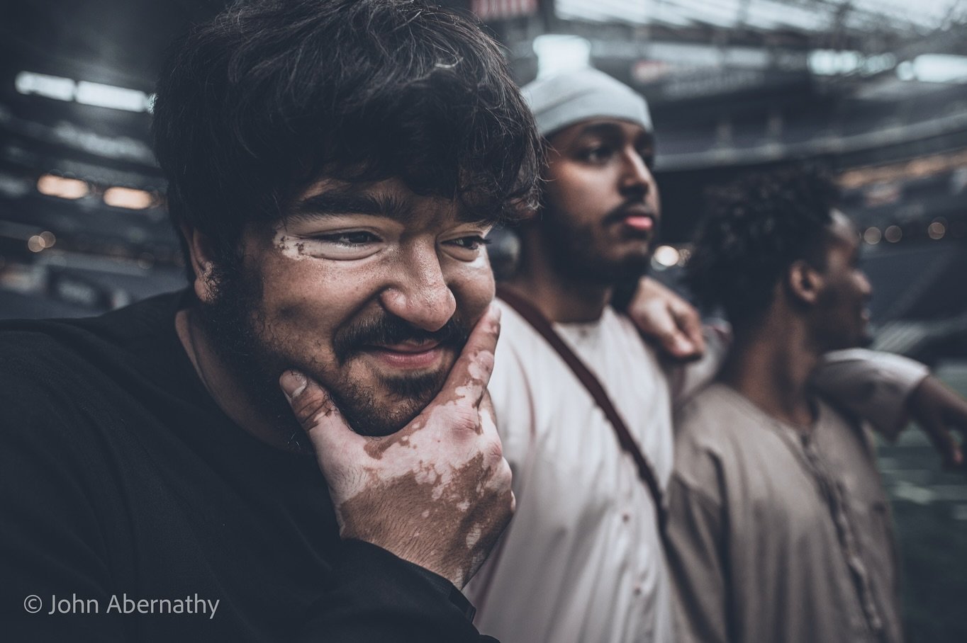 I thought this guy looked quite beautiful. Muslims in a morning prayer for Eid al-Adha celebrations at US Bank Stadium. Super Eid. #eidmubarak #muslimprayer #muslim #leicaq @leicacamerausa @usbankstadium @leica_camera #alopecia #alopecianbeauty