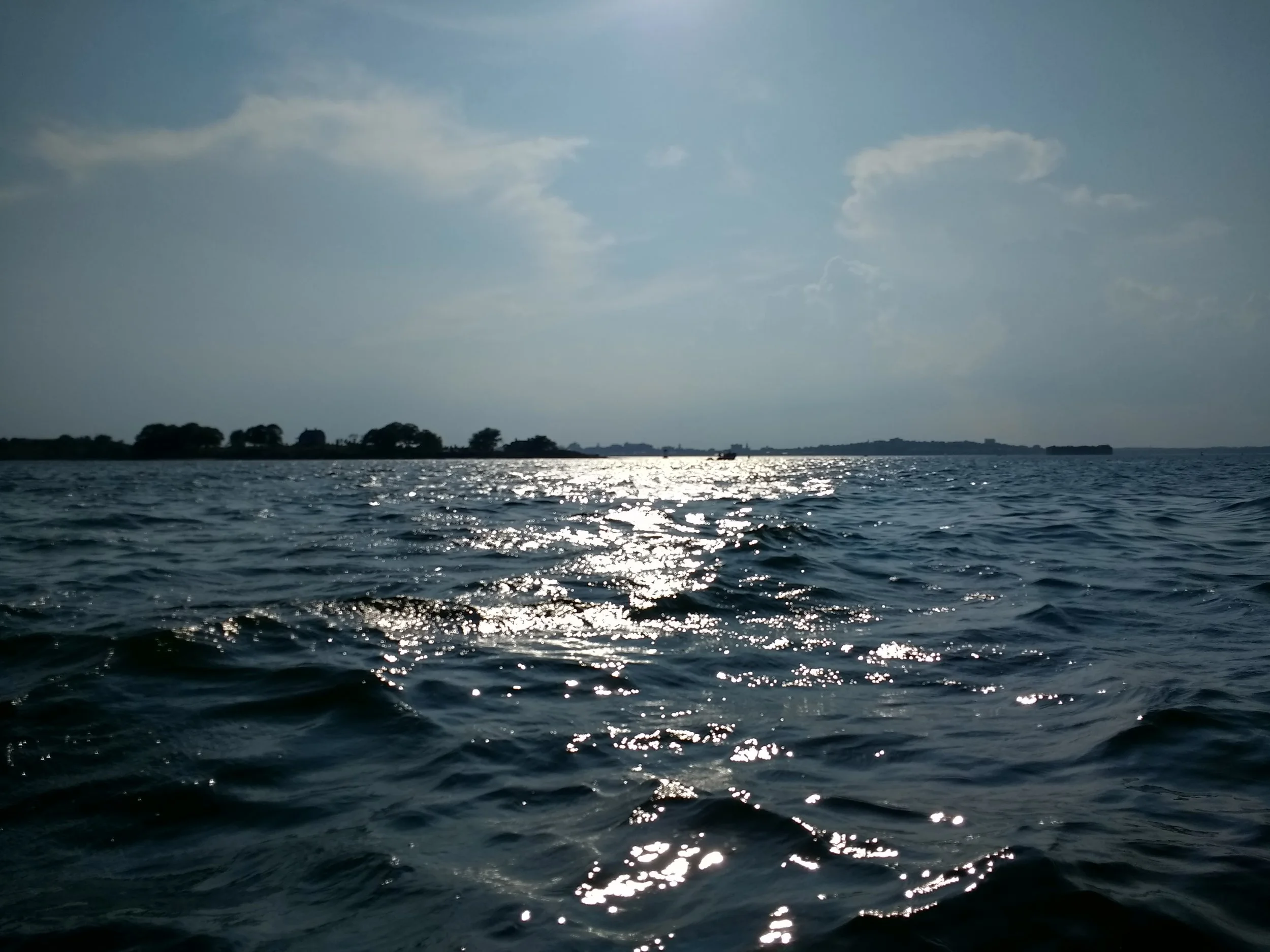 View of mainland Portland from the bottom of the Peaks Island boat launch