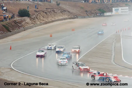 The only picture I can find of this car in 1998, behind the PTG BMW M3 at the start of the Laguna Seca IMSA race.