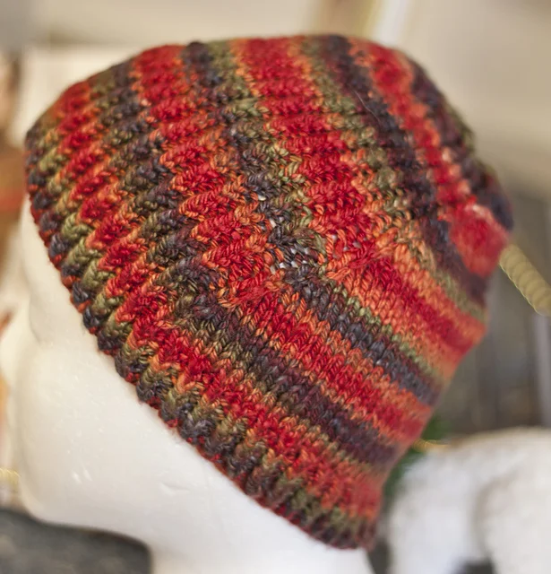 This was the first time I had knit with any of my handspun, and it's my favorite hat!