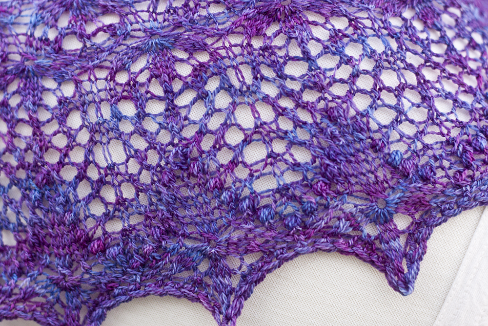 A shawl made out of our two-ply lace, Basenji