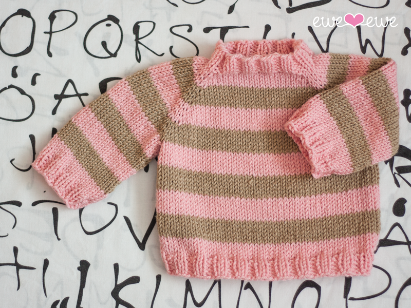 2. Easy As ABC Baby Sweater knitting pattern