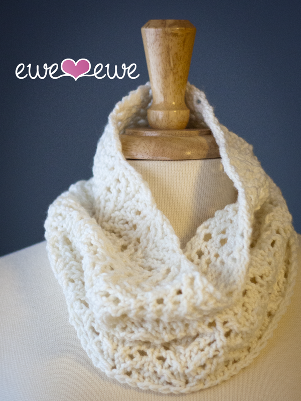 7. Angelfood Cake Cowl lace knitting pattern