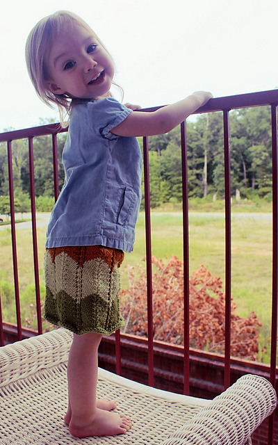 Norma Louise skirt knitting pattern designed by Sarah Jo Burch