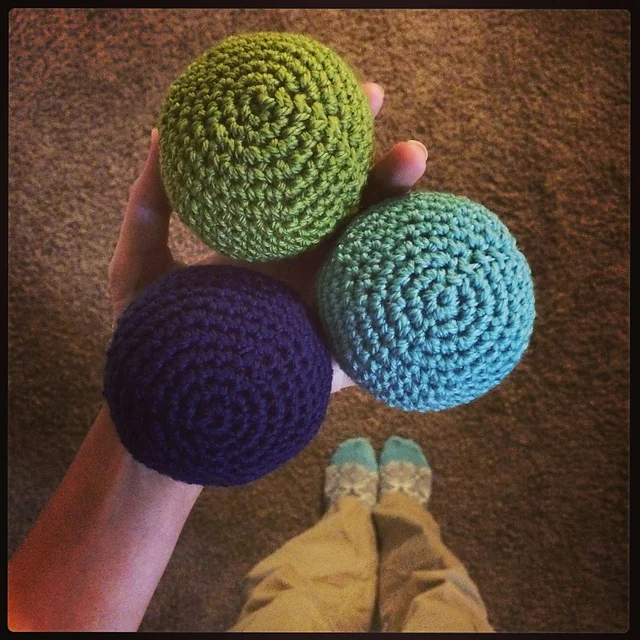Soft Sphere crochet toy balls pattern by Sarah Jo Burch