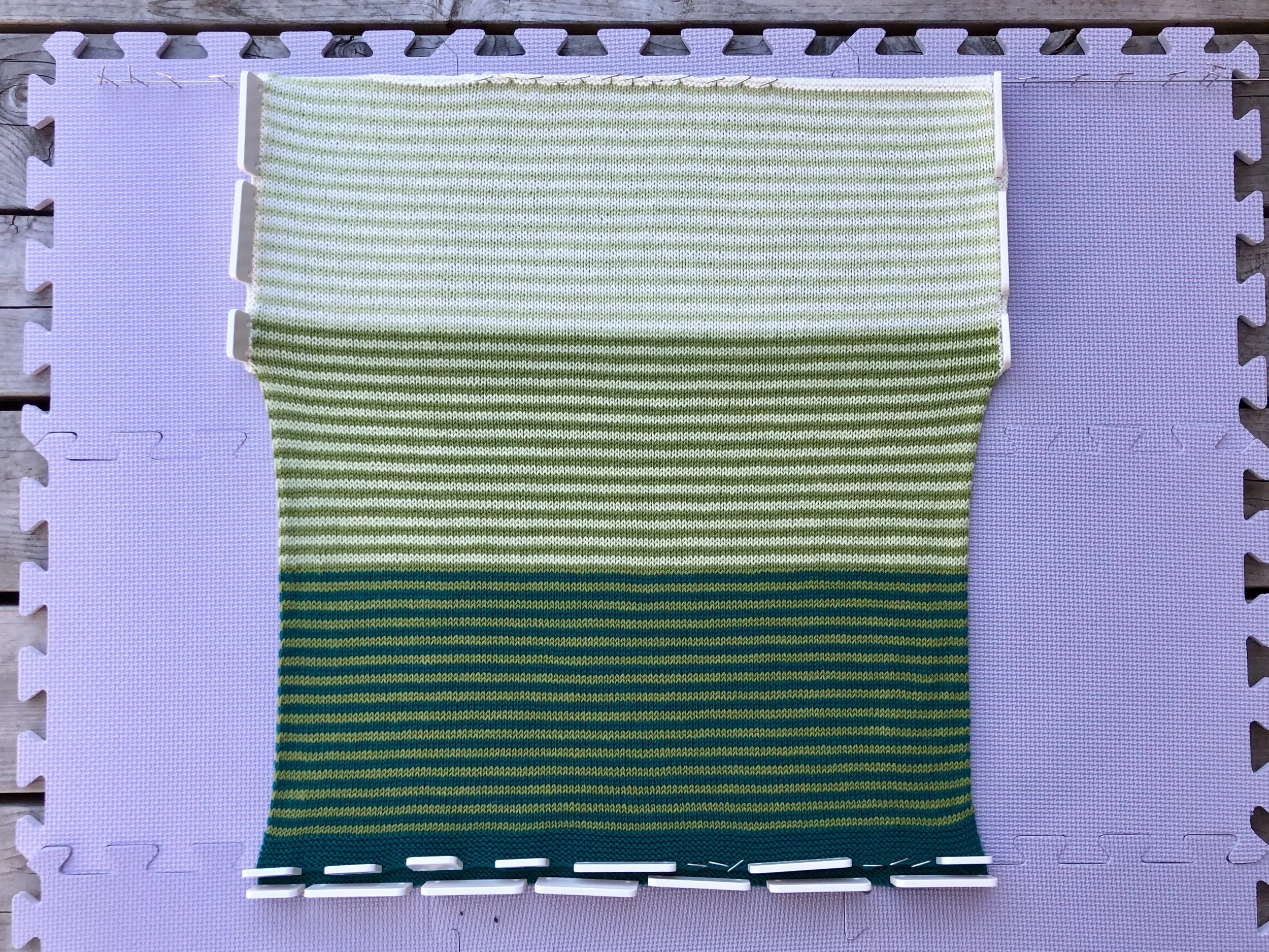 BLOCKING OUTSIDE IN THE SUMMER HEAT WILL HELP THIS DRY FAST!