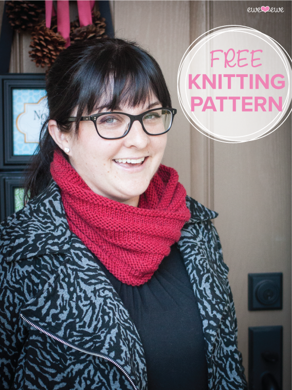 Cold Front Cowl free knitting pattern in Wooly Worsted yarn by Ewe Ewe Yarns