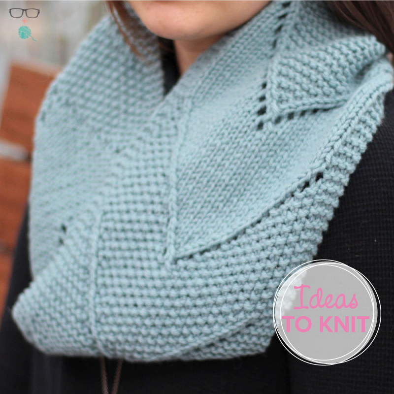 Split the Distance cowl knitting pattern