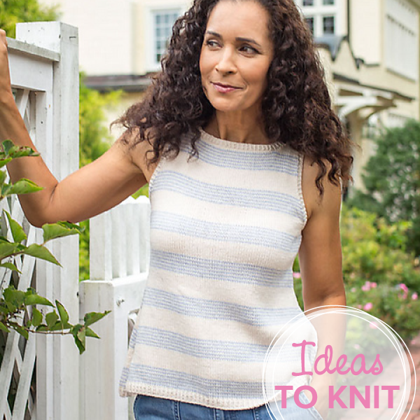 Cara sleeveless tee knitting pattern by Amy Christoffers on Ravelry