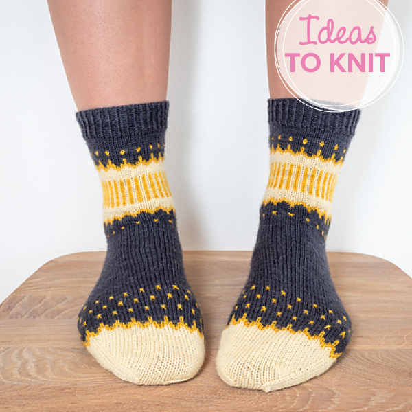 Starry Night Socks by Linda Fridholm
