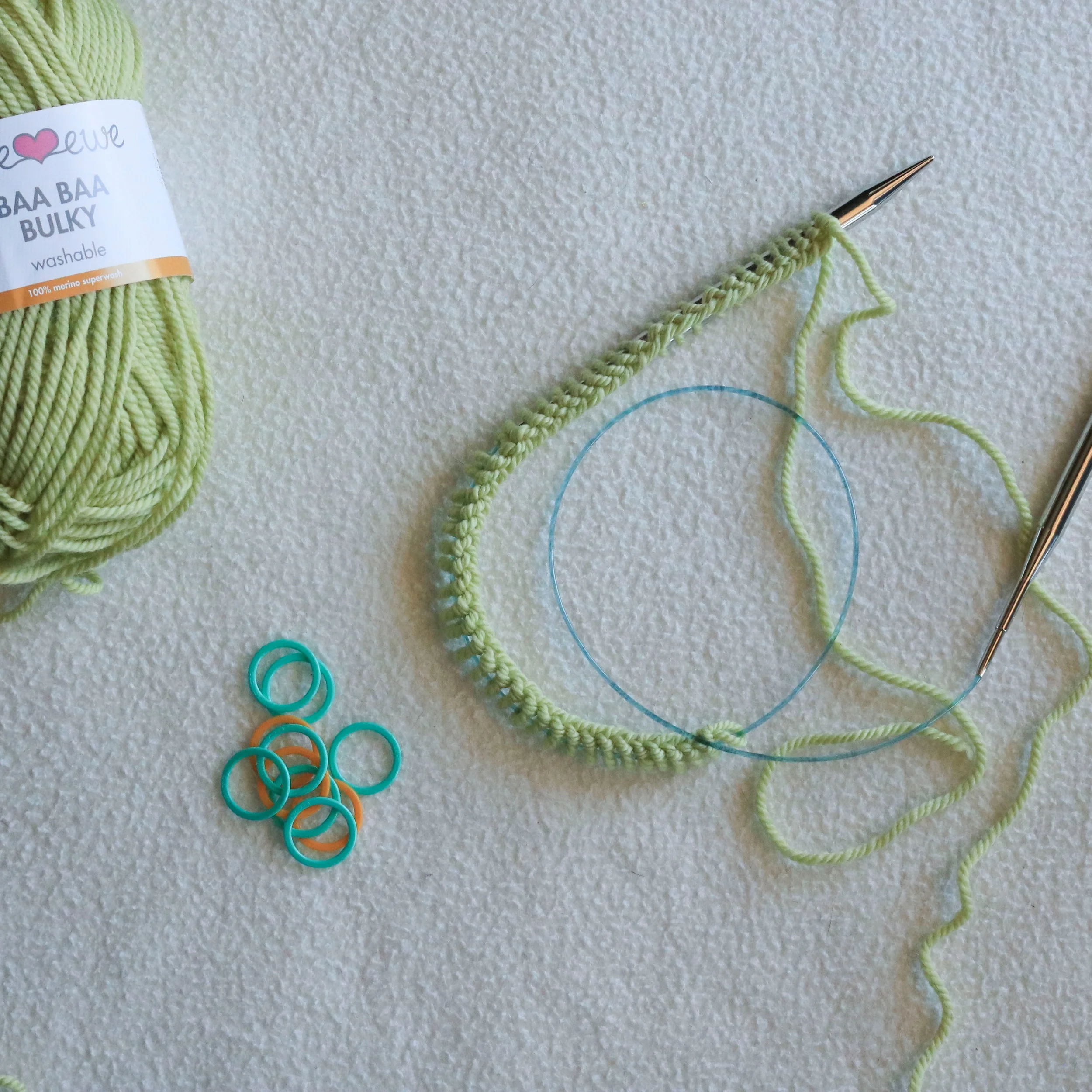 Casting on the Ursa sweater for our latest knit-along!