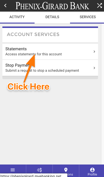 Step 3b - Mobile Phone Click on Statements.png