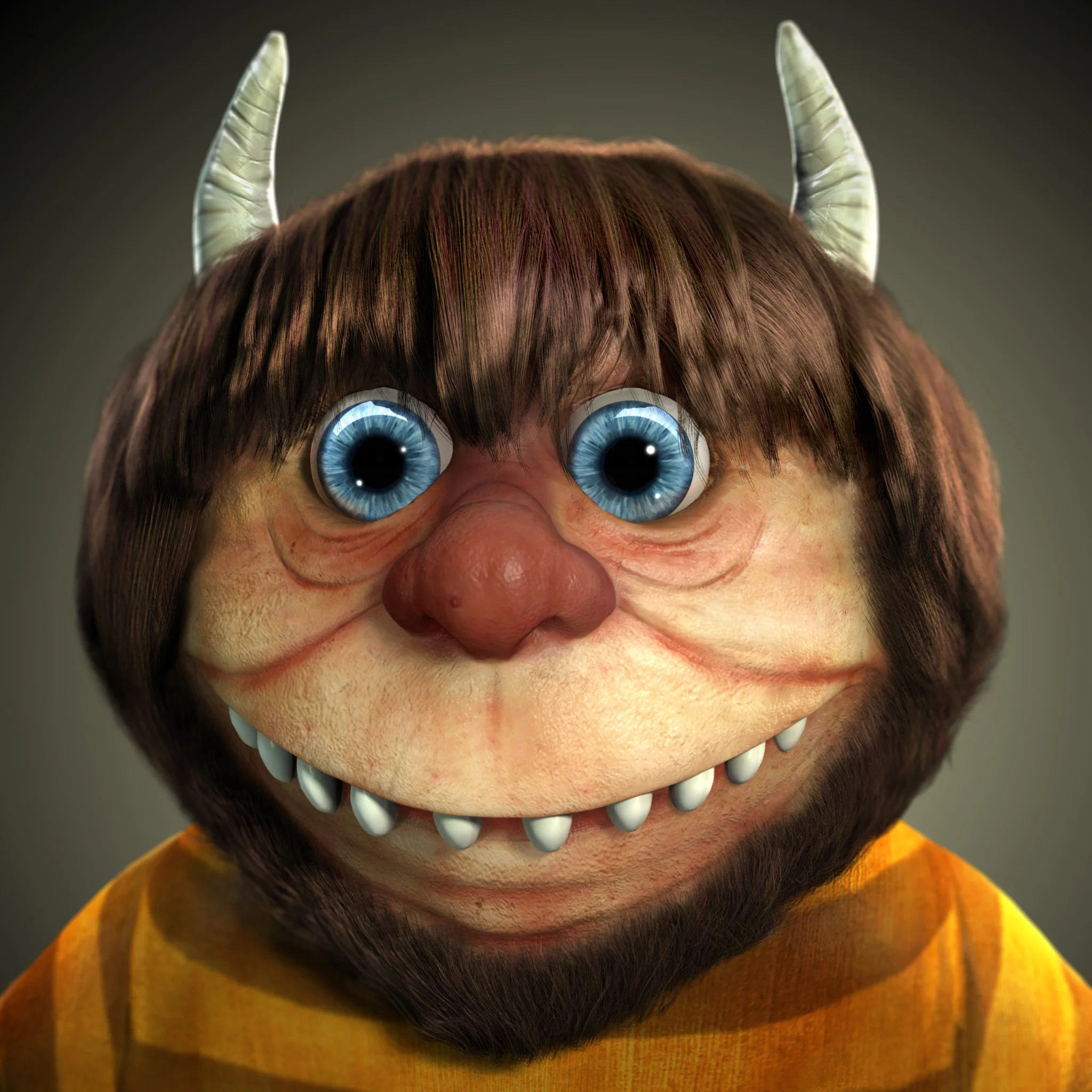  Modelling, texturing, Maya Hair, Lighting, Rendering (with Mental Ray) and compositing by me.  