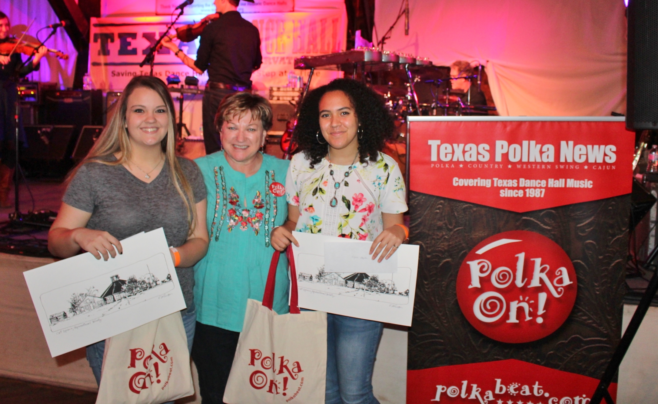  Alysson Hoffmann, TPN Publisher Theresa Parker, Alyssa Hayden at Nov. 12 dance hall fundraiser 