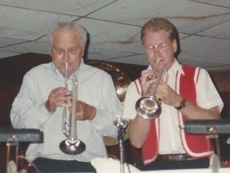 DZ with his dad, Raymond, in the Texas Dutchmen, 1990s