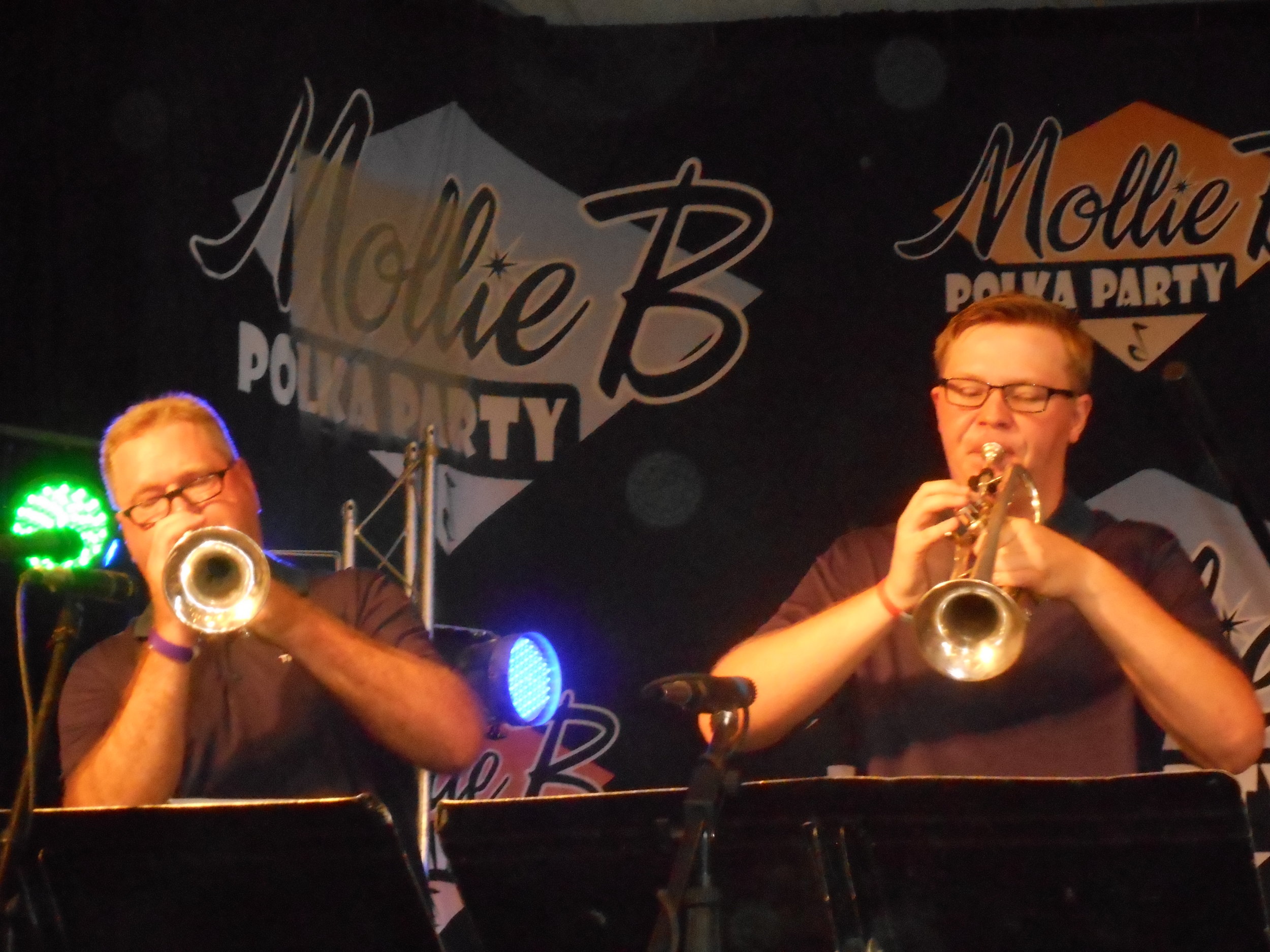 DZ with his son, Josh in CATS, at Mollie B Polka Party taping, 2016